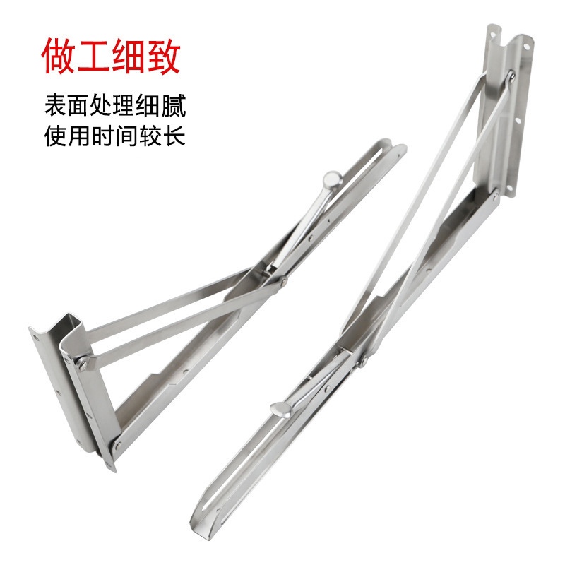 Wall-mounted K-shaped folding triangular bracket, furniture hardware partition bracket, wall storage spring movable load-bearing bracket details Picture