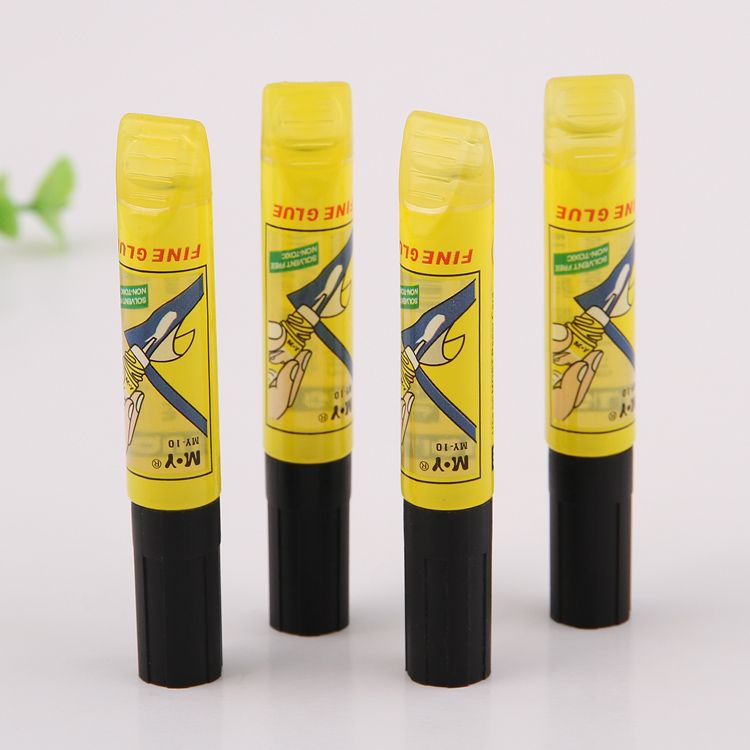 10ml pointed tip yellow bottle liquid glue for office stationery details Picture
