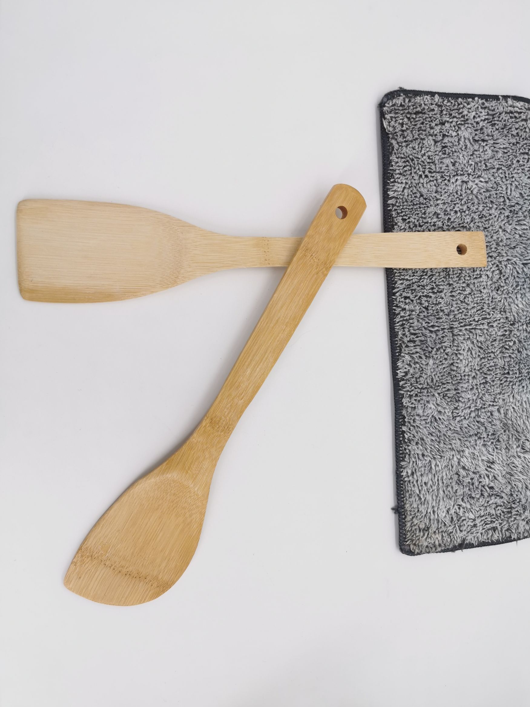 竹木铲子不粘锅专用木勺木锅铲炒菜竹木材质锅铲厨具长柄勺两件套详情图2