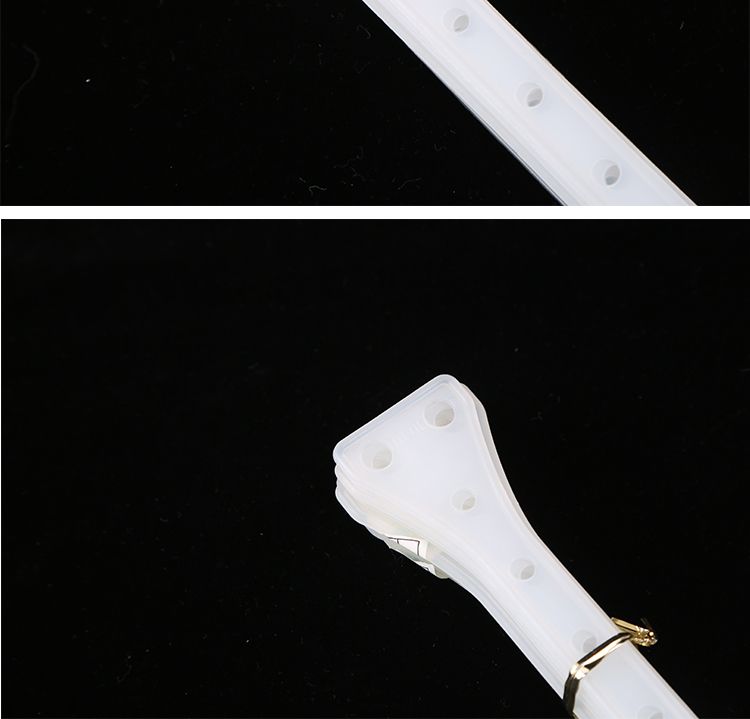 旭峰 优之选 服装店衣架连接条裤架挂钩套装透明皮条塑料乳白色加厚晾衣杆详情图12