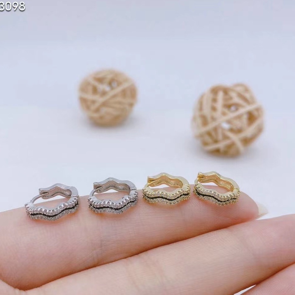 Classic zircon earrings go with fashion trends