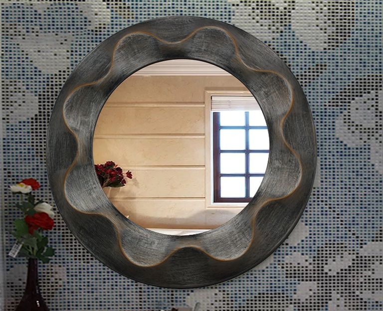 化妆镜浴室镜卫浴镜装饰镜酒店大号壁挂美容院欧式复古卫生间镜子详情图6