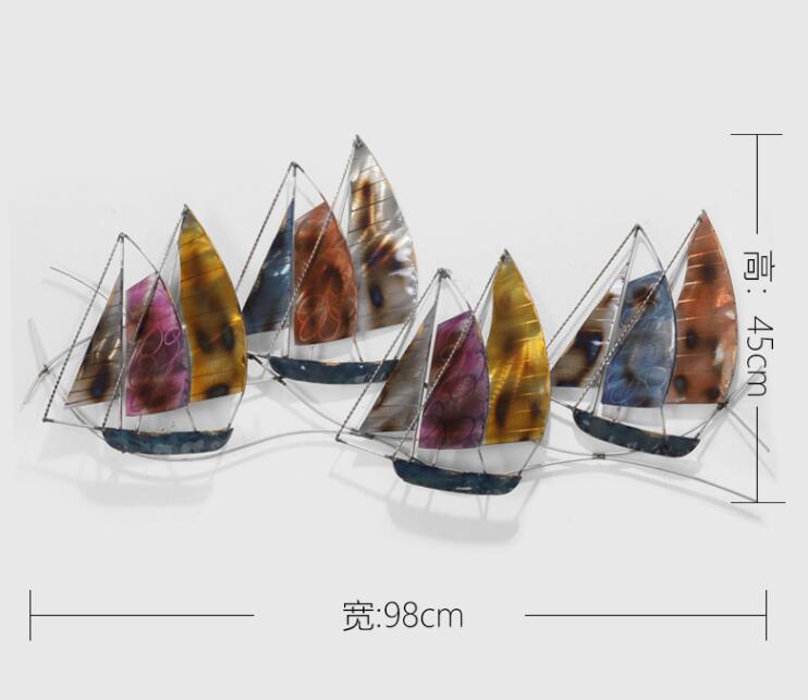 铁艺帆船壁挂餐厅装饰金属挂件办公室样板房详情图1