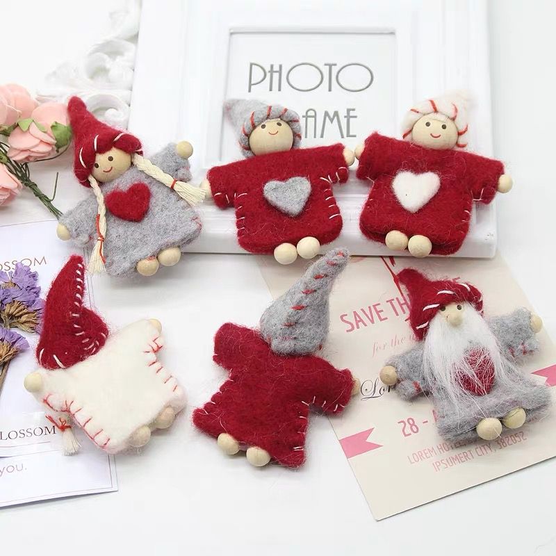 儿童diy饰品配件卡通羊毛毡圣诞老人 发绳发夹手工【162】详情图1