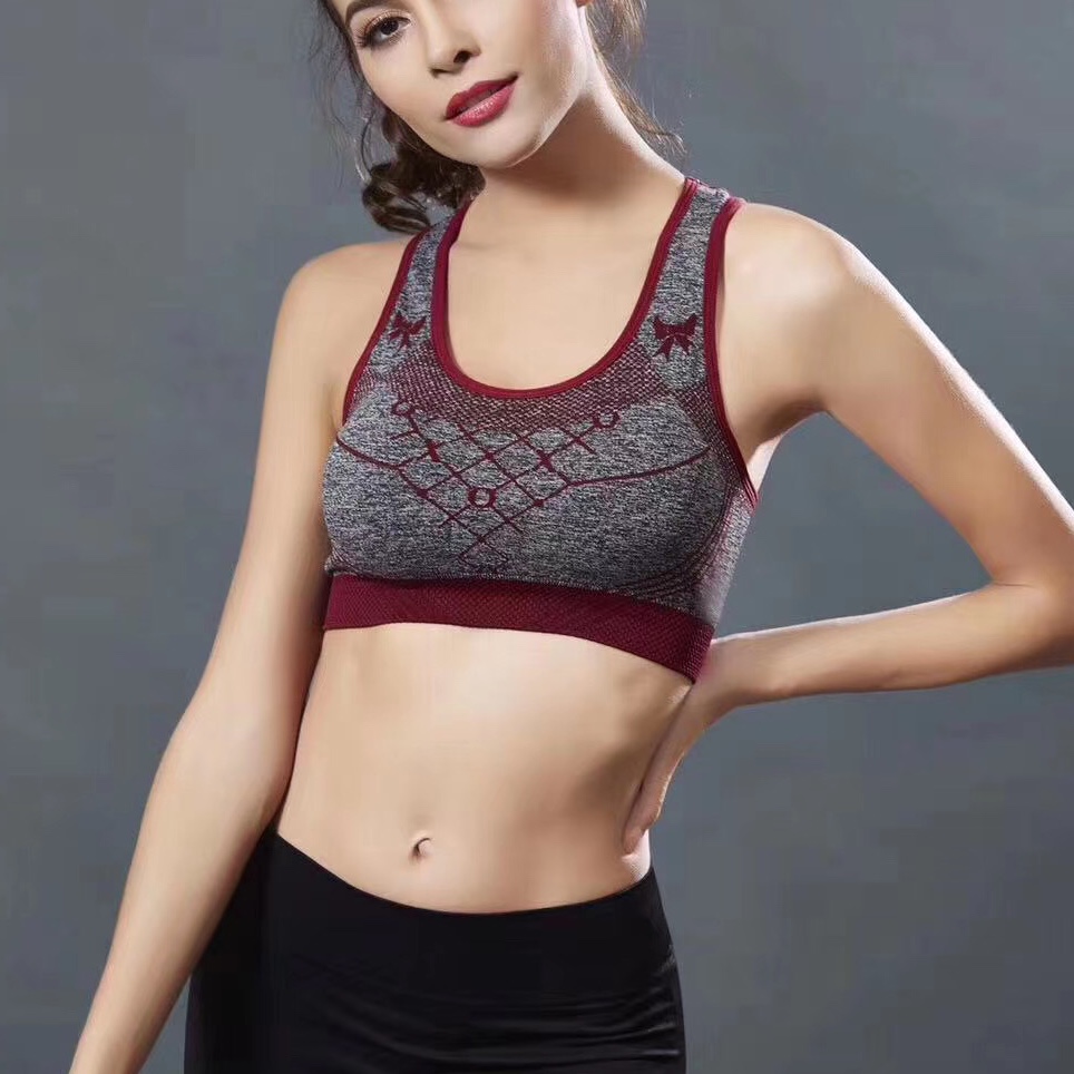 运动内衣女背心跑步防震健身美背瑜伽聚拢无钢圈运动文胸速干