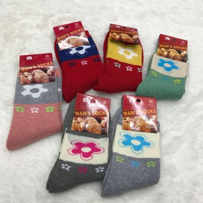 Hosiery female autumn and winter hare wool socks