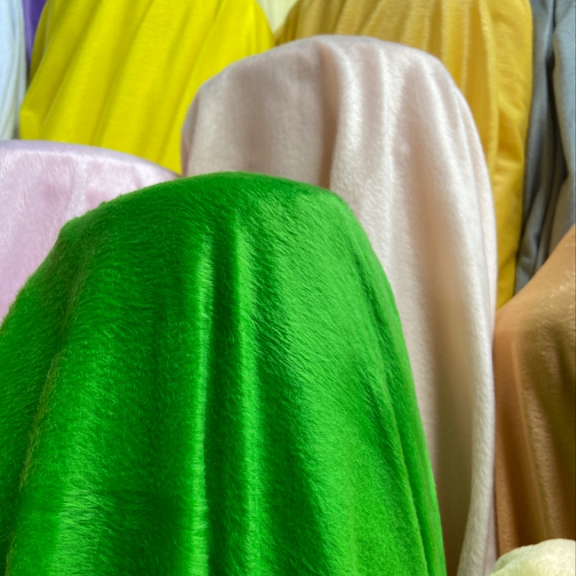 Green short plush fabric toys, handicrafts, decorations, daily necessities and clothing details Picture