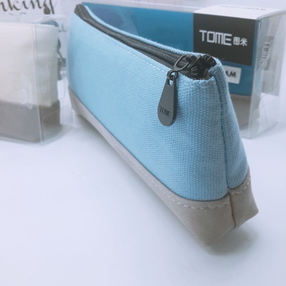 Low flight reverse ladder pen bag Creative student stationery bag simple small fresh zipper Specification drawing