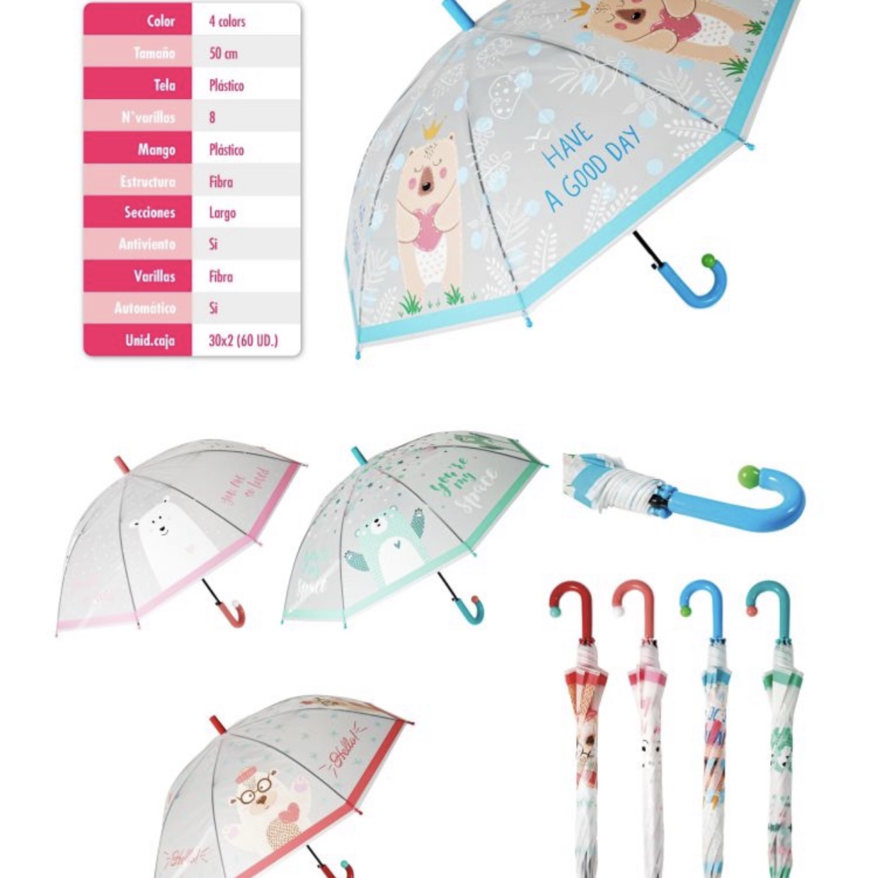 50 cm POE children's umbrella in mixed colors undefined
