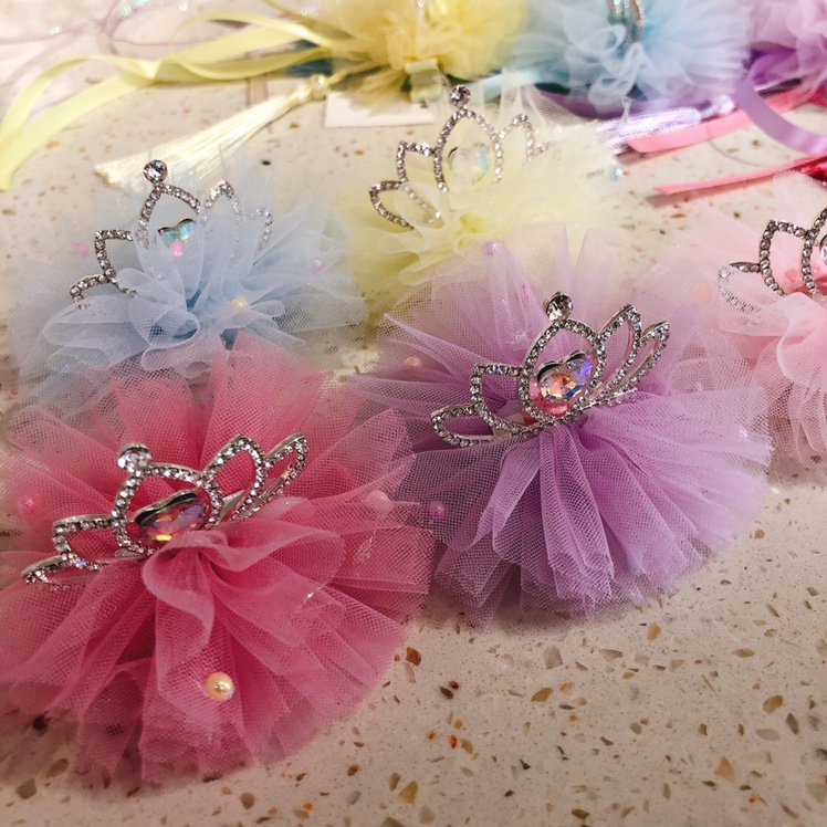 Modern Girl Cute Children Girl Crown With Weight Clamp Single Color Mix 30 Batch Free Shipping undefined