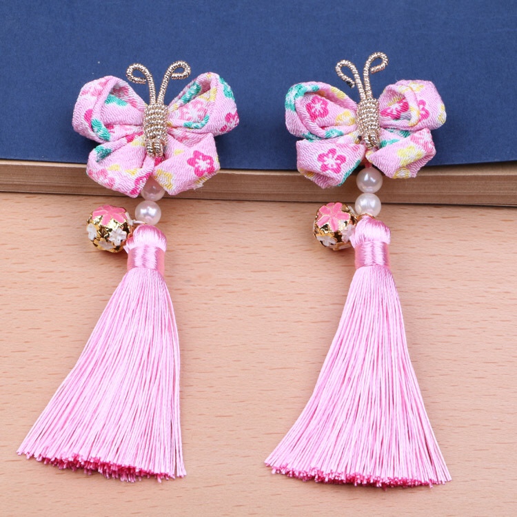Children's hair accessory butterfly antique style press clip details Picture