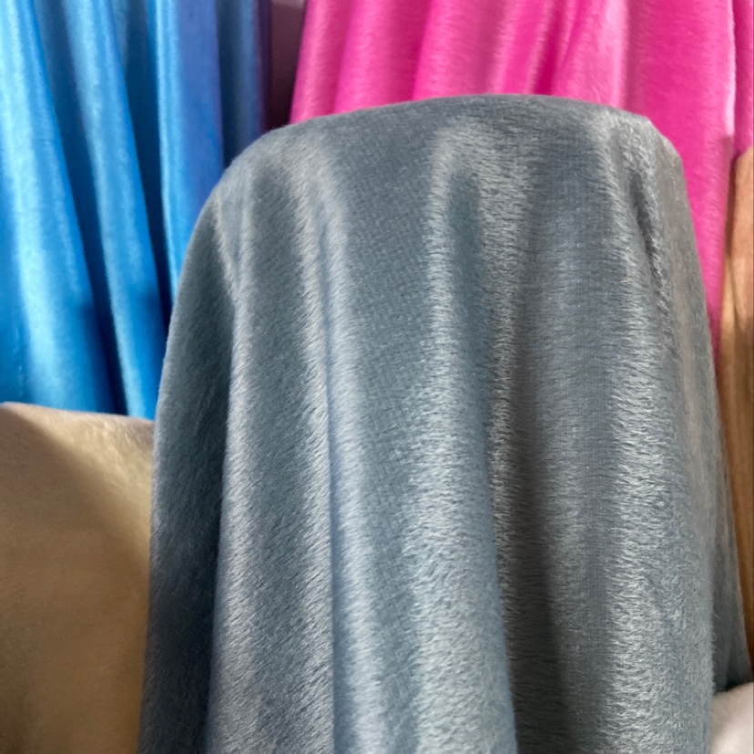 Grey short plush fabric toys, handicrafts, decorations, daily necessities, clothing, super soft short plush, high-quality polyester, eco-friendly products details Picture