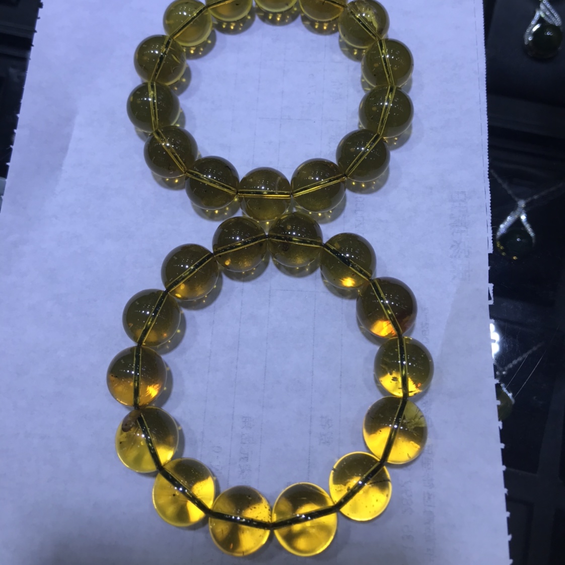 Direct sales of high-end blue amber bracelets details Picture