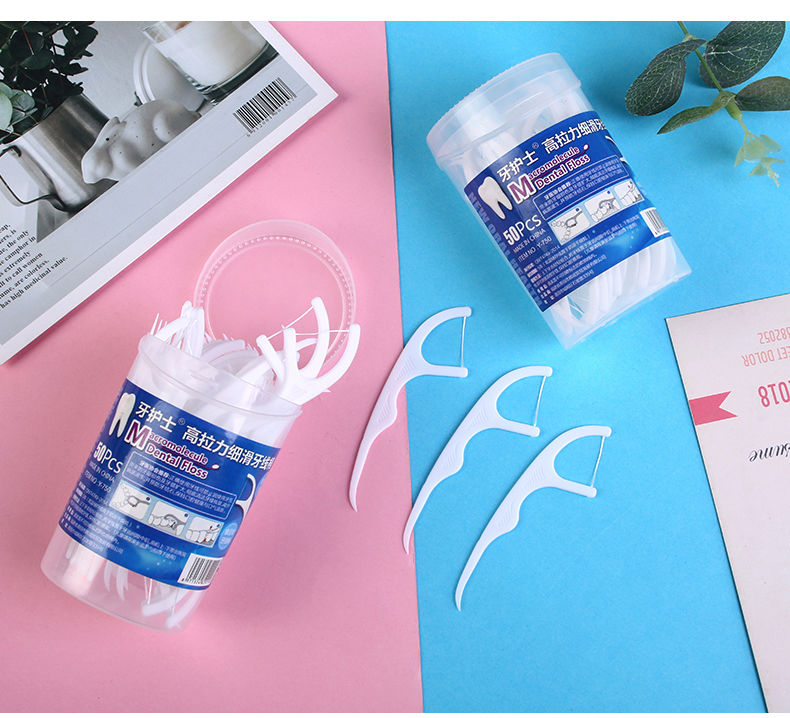 牙线成人一次性牙线口腔清洁牙护士高拉力超细品牌牙线棒家庭装详情图3