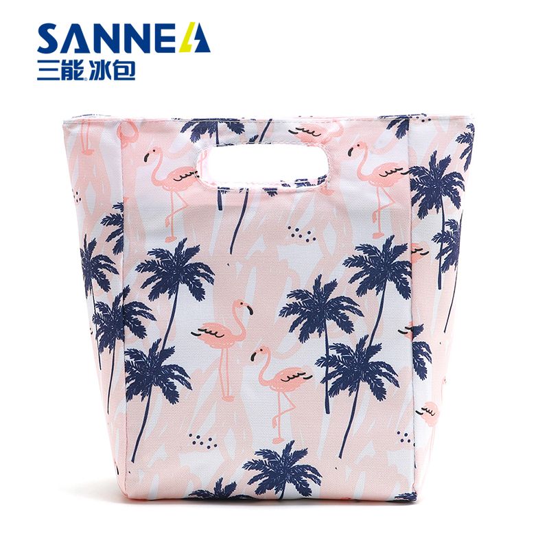 SAN Neng's new lunch box bag, Oxford cloth, Korean version lunch insulated bag, outdoor picnic bag, fresh and large-capacity bento bag Specification image