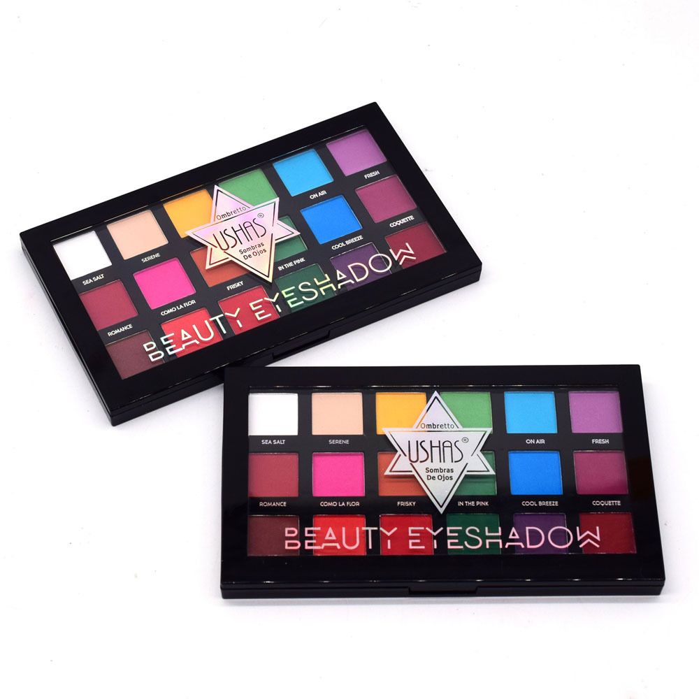 【USHAS】ES2895-4 Colored Eyeshadow 18-color nude Full matte Burgundy blue green New Makeup palette Specification image