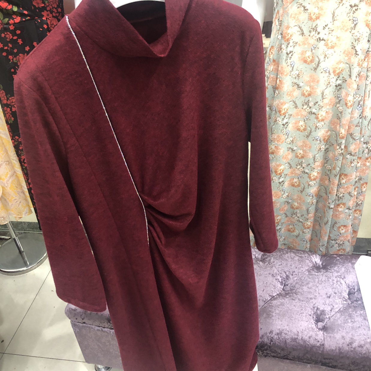 2020 sleeveless knitted mid-length dress with a vest base, loose plus-size sweater dress for women's autumn and winter