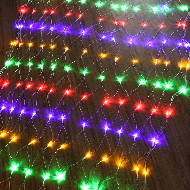8*10米672灯led网灯渔网状树户外防水过年装饰节日小彩灯详情图1