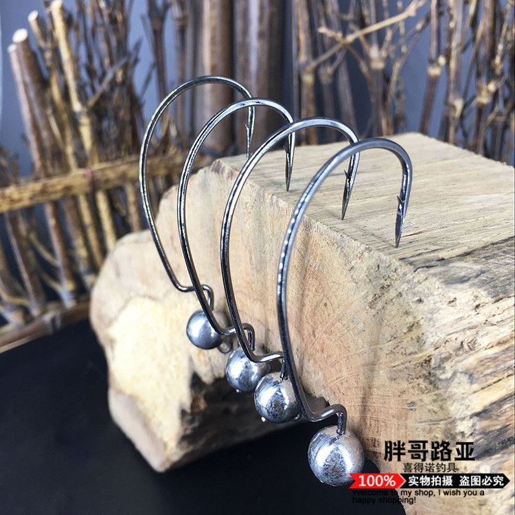 Dongle Jian Pang Goluya g3.5g 5g Crank lead Head Hook Wide Bellied Crank Hook Soft Bait Hook Lure Hook Soft Insect detail image 1