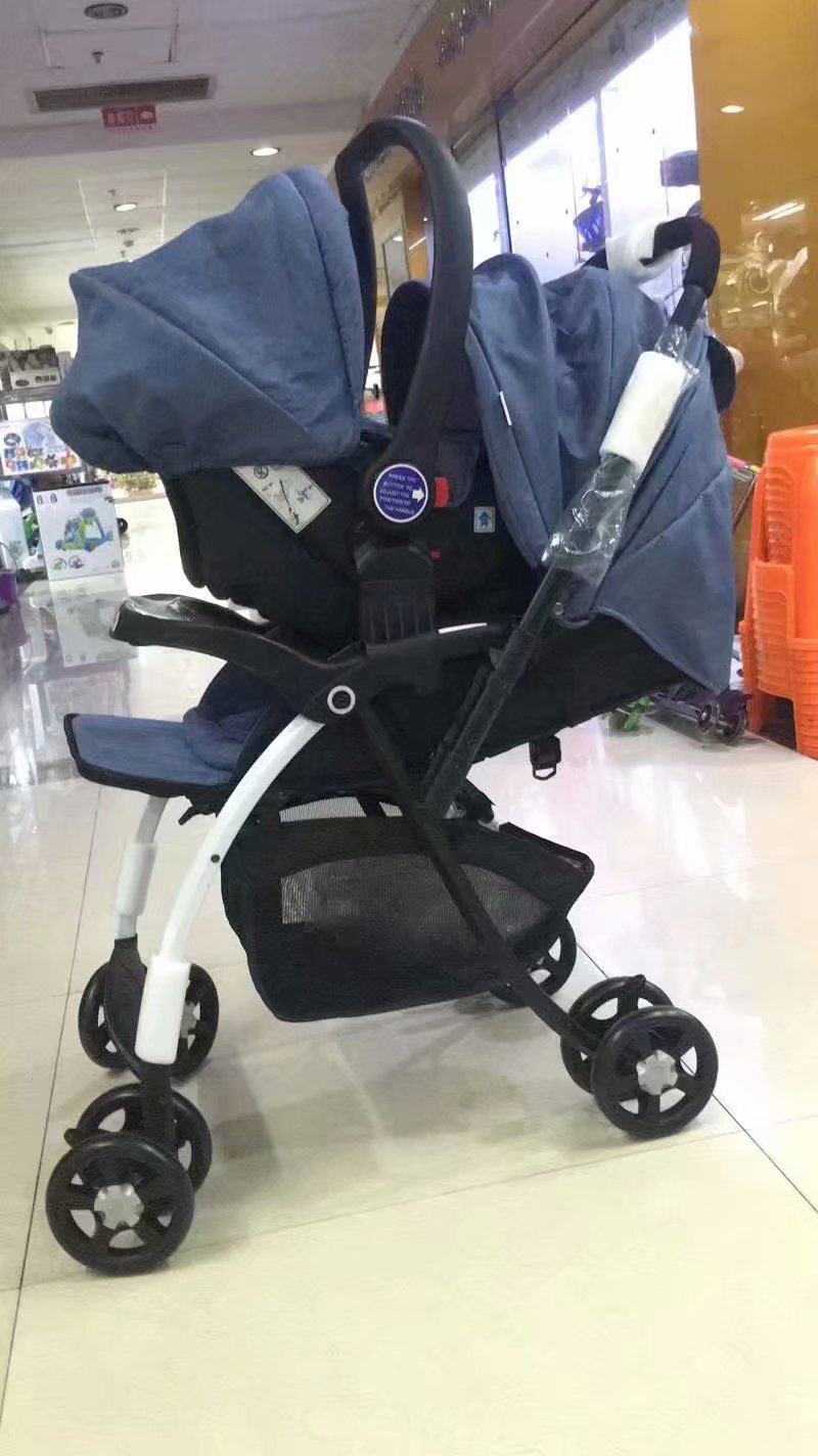婴儿车带提篮双向推行儿童手推车一键收车详情图3
