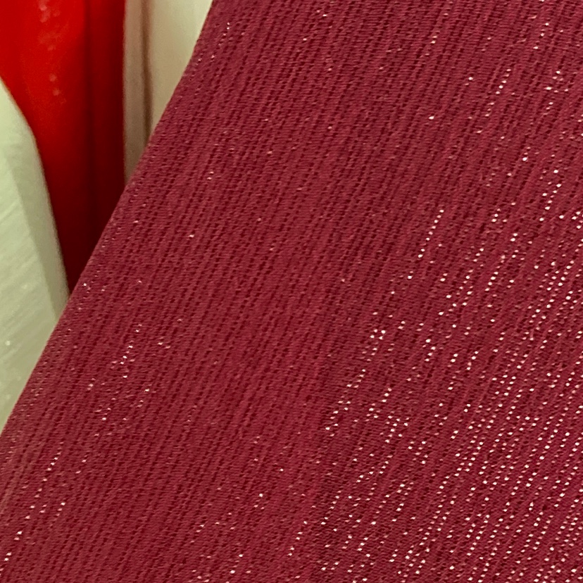 Wine red silver-threaded crepe fabric, glittering crepe fabric, decorative items, handicrafts, headwear, clothing fabric Specification image