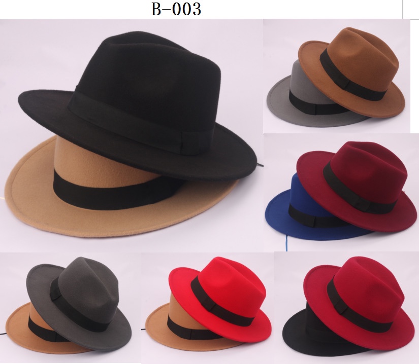 Men's ordinary woolen top hat