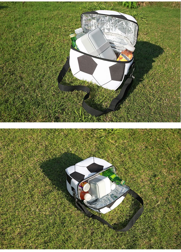 New World Cup football Oxford cloth insulated ice pack, thickened single-shoulder outdoor picnic bag, student lunch bento bag pic 12