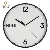Creative new fashion simple 12-inch wall clock bedroom living room decoration circular hands scanning wall clock