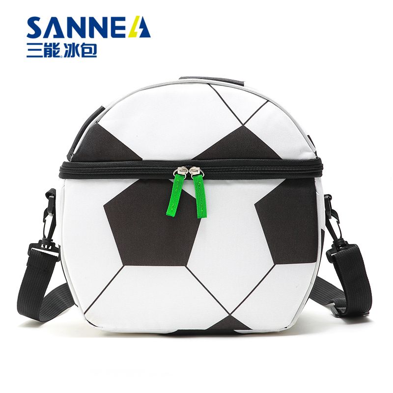 New World Cup football Oxford cloth insulated ice pack, thickened single-shoulder outdoor picnic bag, student lunch bento bag details Picture