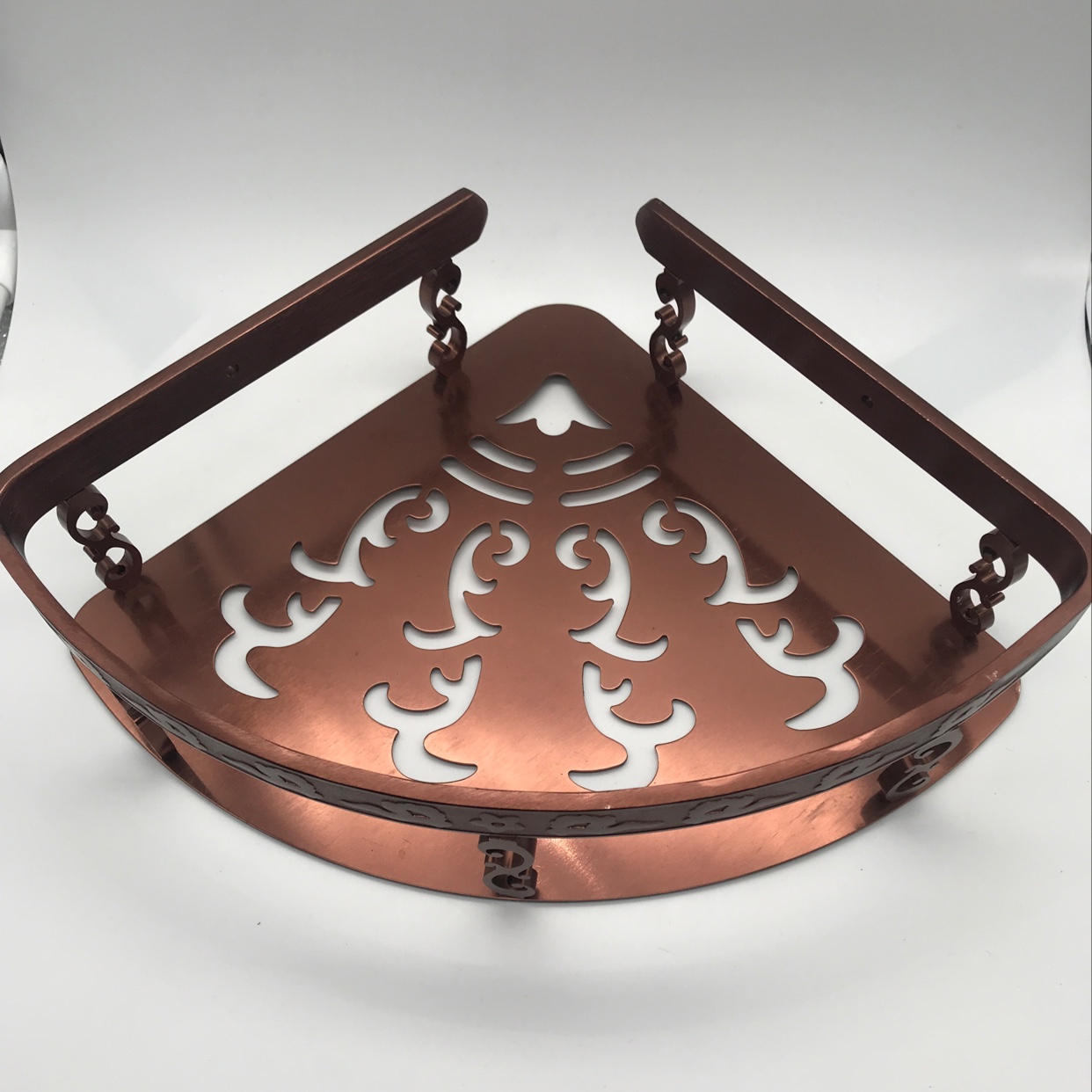 Rose gold luxury shelving unit, European-style shelving unit, space aluminum shelving unit details Picture