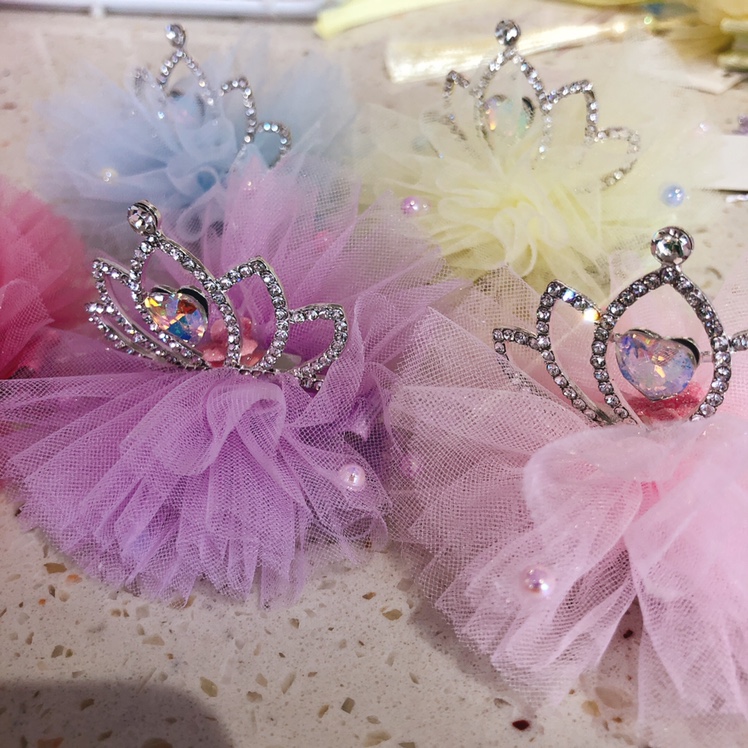 Modern Girl Cute Children Girl Crown With Weight Clamp Single Color Mix 30 Batch Free Shipping Specification drawing