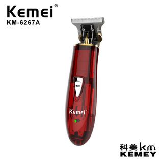 Kamei Haircutter KM-6267A Hollow-out L-shaped knife head transparent body USB charging electric shears thumbnail
