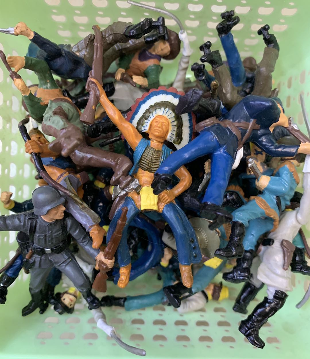 儿童礼物仿真印第安人印第安战士西部牛仔战地士兵产品图