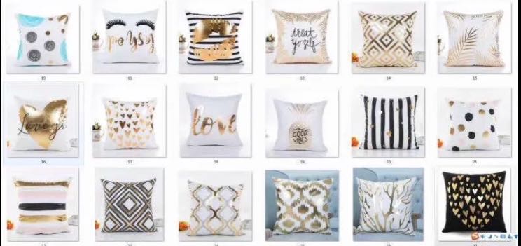 2020新款百分比化纤45*45时尚抱枕靠垫时尚图案印花