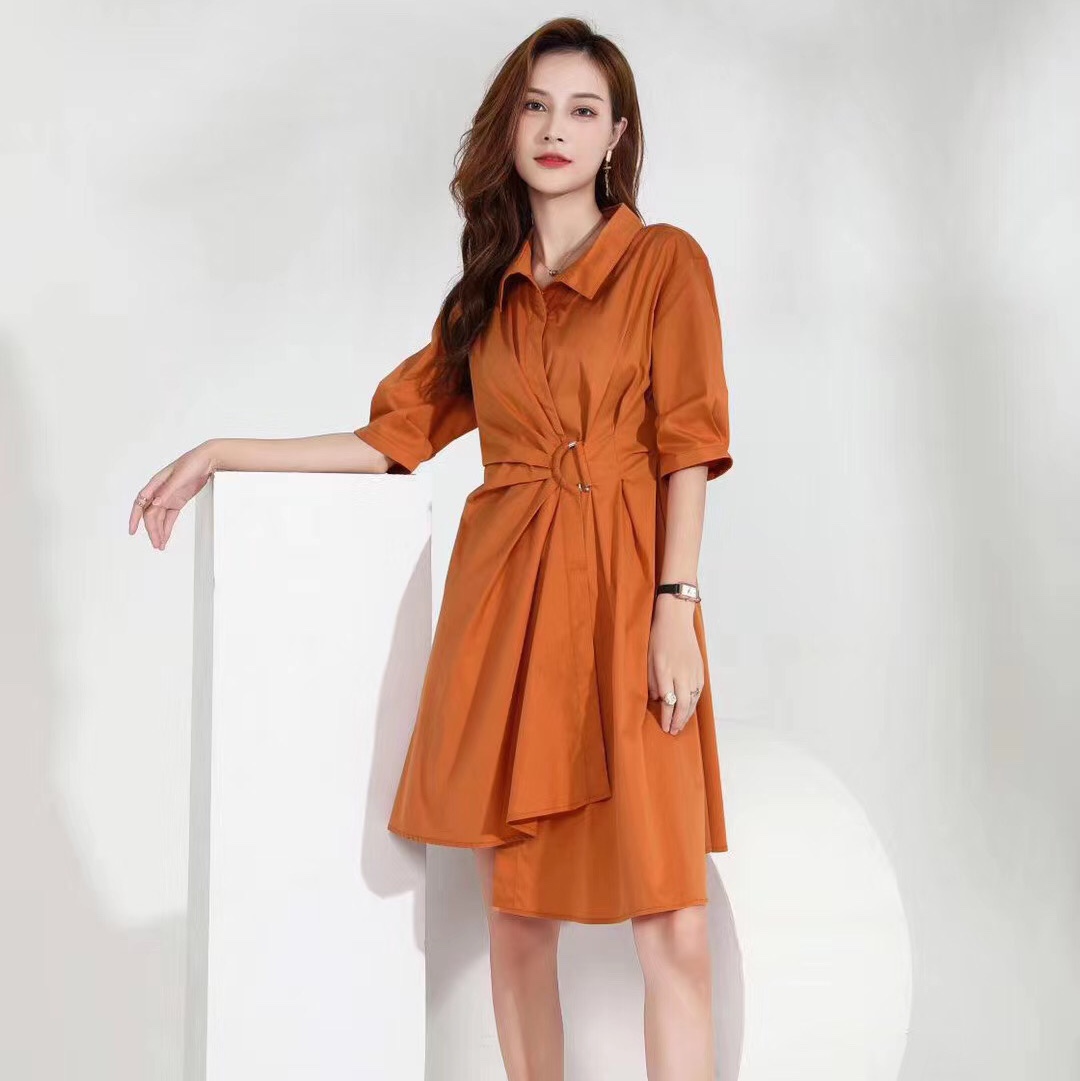 Jimmy Seio's new orange fashion dress for early autumn cotton
