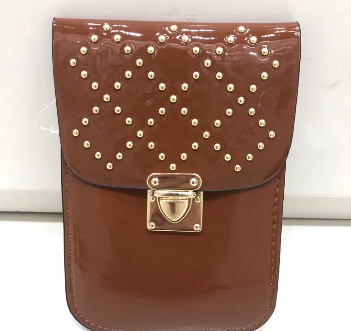 Foreign Trade Mobile Phone Bag, Bright Leather Mobile Phone Bag, Oil Edge Bag details Picture
