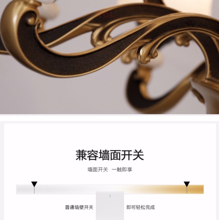Selected modern and fashionable black gold-plated copper lamps Item Picture