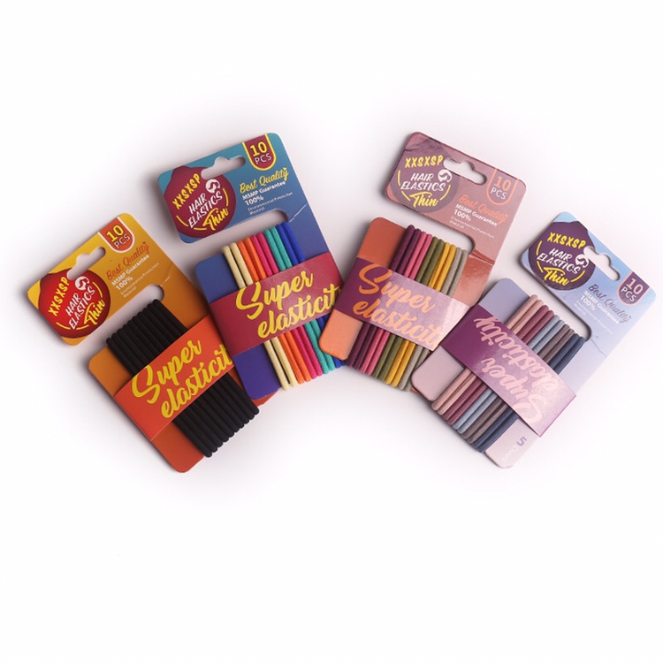 10条卡装皮筋网红ins韩版少女系列产品基础款皮筋图