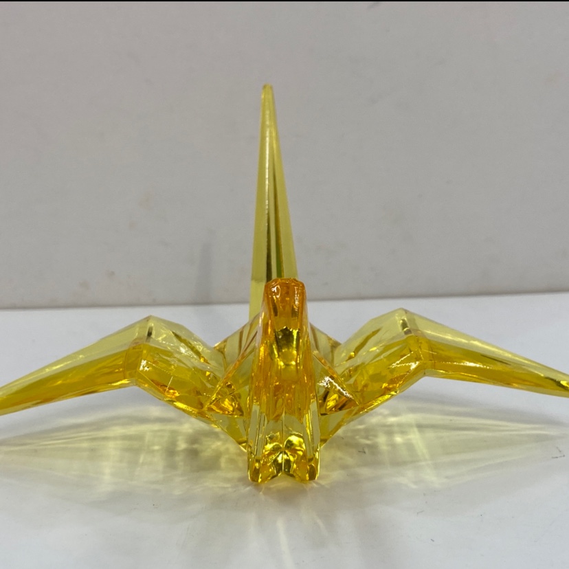 仿水晶千纸鹤摆件饰品，车载，箱包，家用装饰配件产品图
