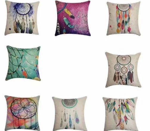 2020新款百分比化纤45*45时尚抱枕靠垫风铃