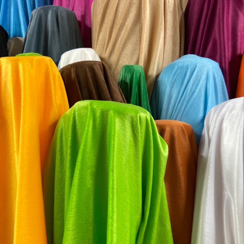 Bright green short plush fabric toys, handicrafts, decorations, daily necessities, clothing, super soft short plush, high-quality polyester, environmentally friendly products