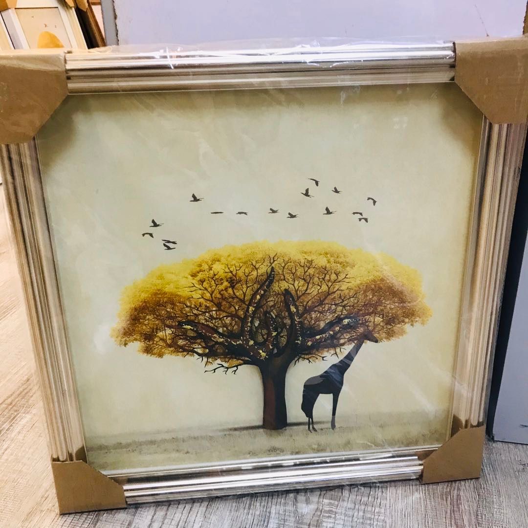 工艺装饰画客厅卧室壁画酒店立体展示画大树与鹿详情3