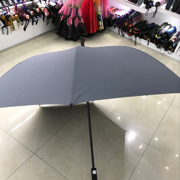 Item No. 1156E Impact Black Rubber fiber Bone Straight Pole umbrella details Picture