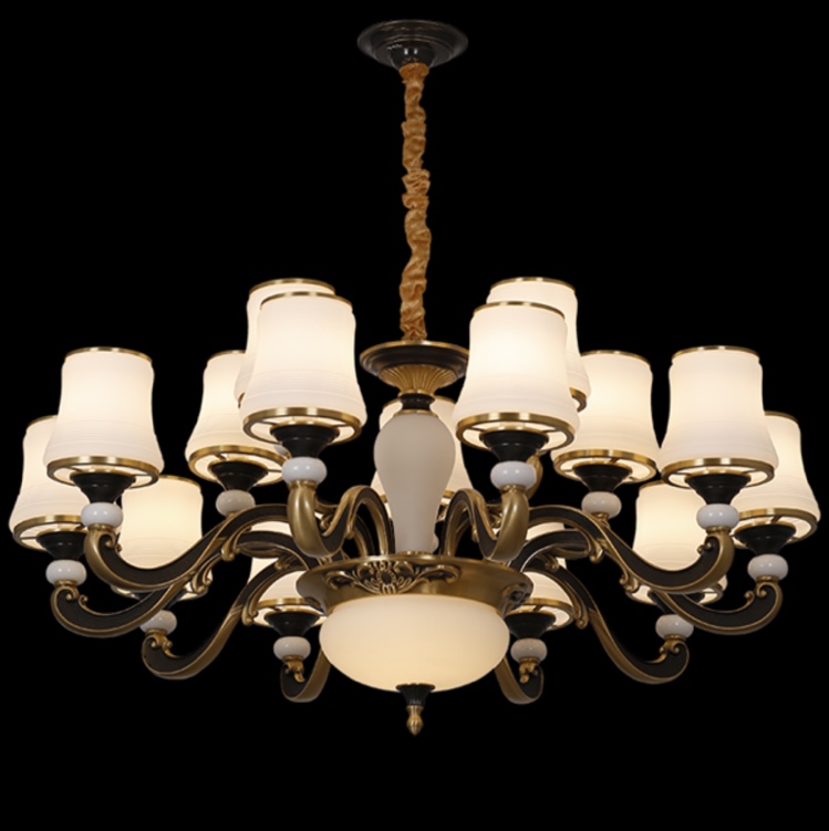 Selected modern and fashionable black gold-plated copper lamps