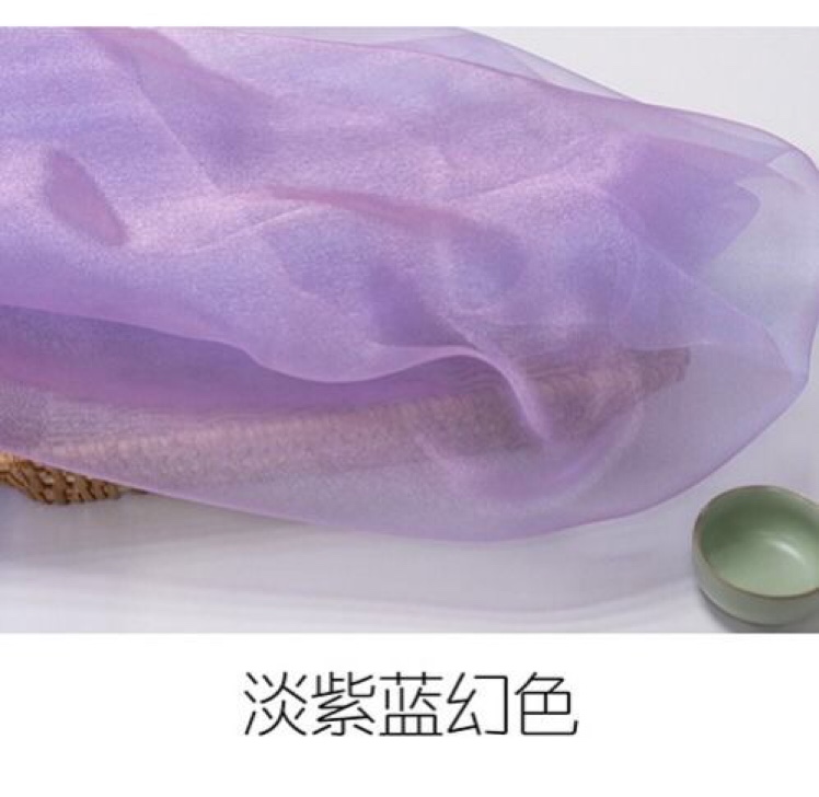 云雾面料 汉服大袖衫亮锦丝布娃衣罩裙古风纯色纱布料