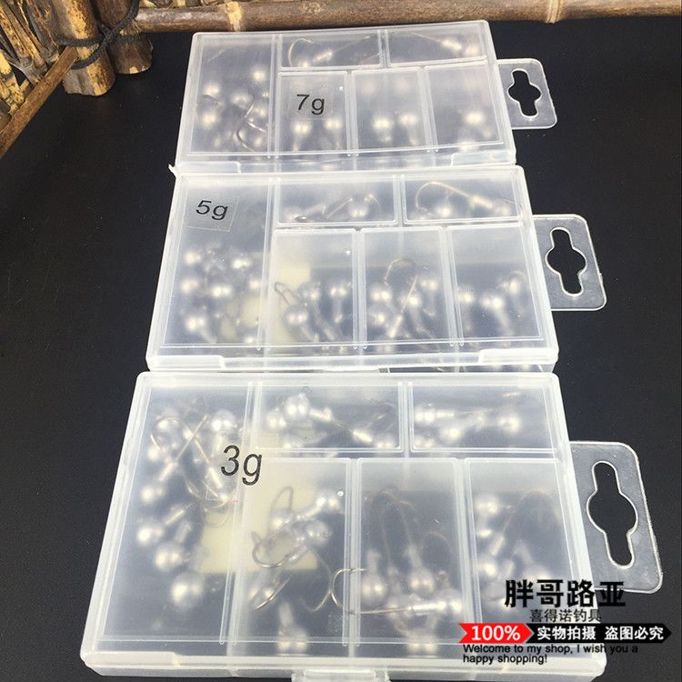 Dongle Jianluya lead head Hook, silver lead head hook, box set lead head hook, fishing hook, box set fishing hook detail image 4