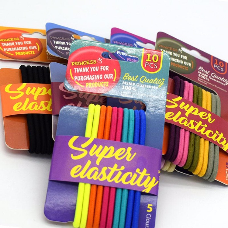 10条卡装皮筋网红ins韩版少女系列产品基础款皮筋产品图