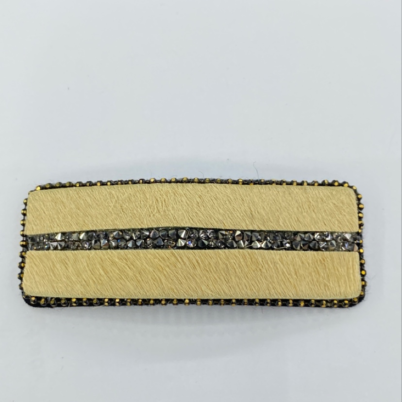 Popular earrings with real horse hair trimmed with small diamonds thumbnail