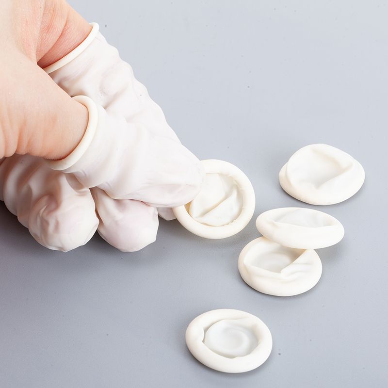 White ring finger waterproof and non-slip latex gloves for washing dishes and clothes durable clean protective household gloves thumbnail