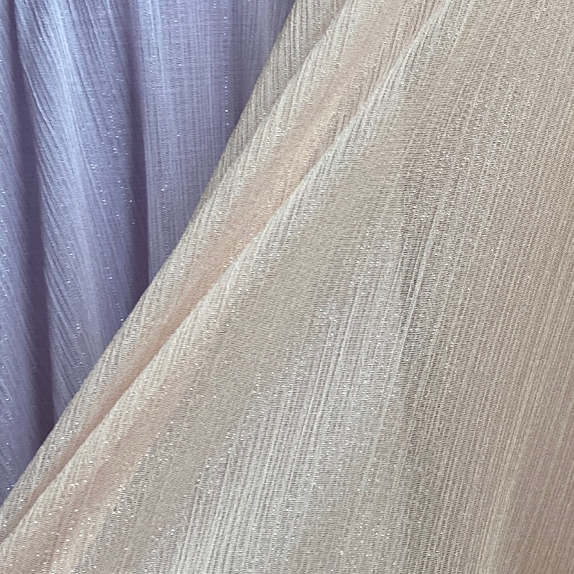 Skin-colored silver thread crepe fabric, glittering crepe fabric, decorative items, handicrafts, headwear, clothing fabric Specification image